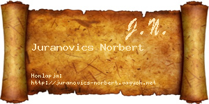 Juranovics Norbert névjegykártya
