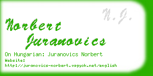 norbert juranovics business card